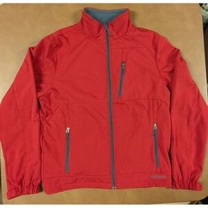 Black Diamond Double Diamond‎ Softshell Fuzzy Lined Red Ski Jacket  Size Medium